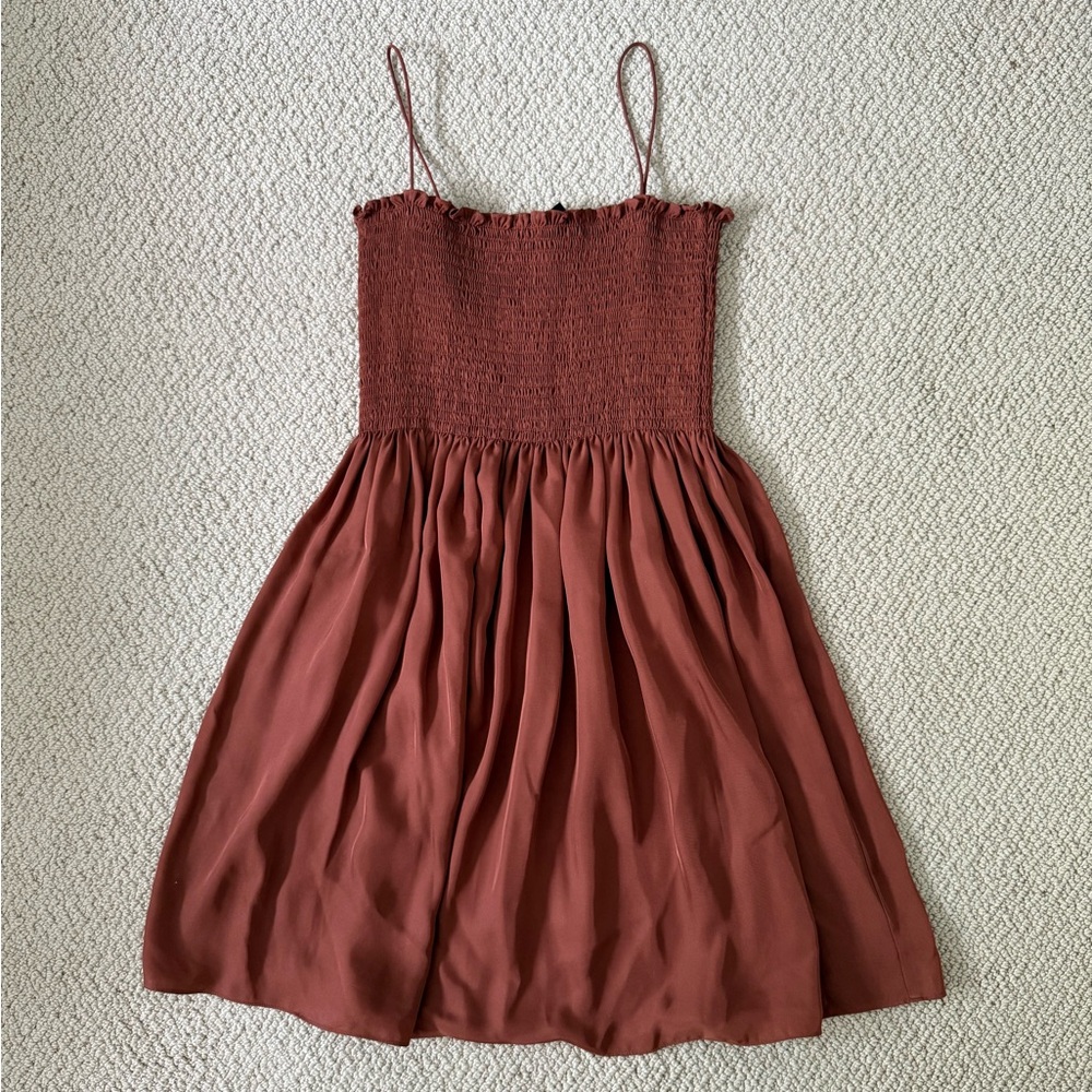 Theory Smocked Mini Dress